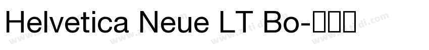 Helvetica Neue LT Bo字体转换
